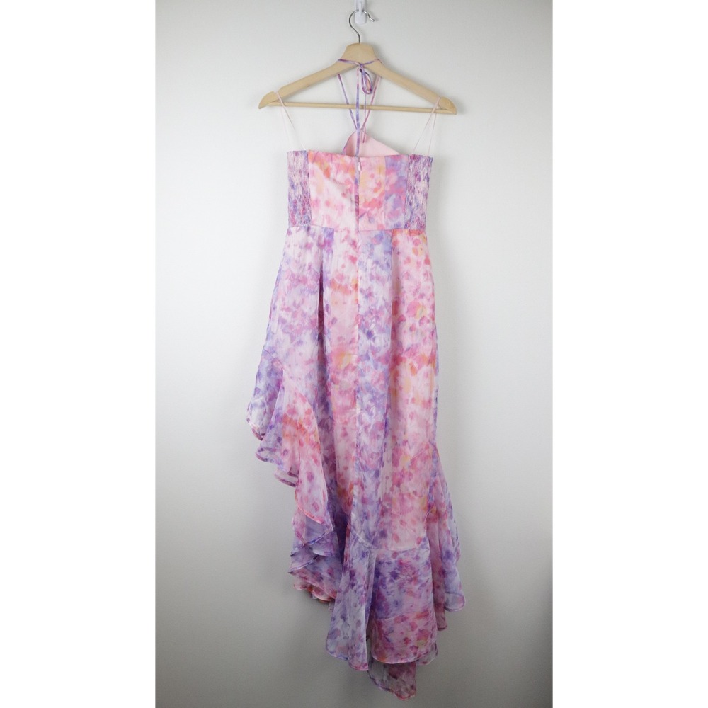 Amanda Uprichard x REVOLVE Carlina Dress Small Cotton Candy Pink Halter Maxi - Picture 3 of 10